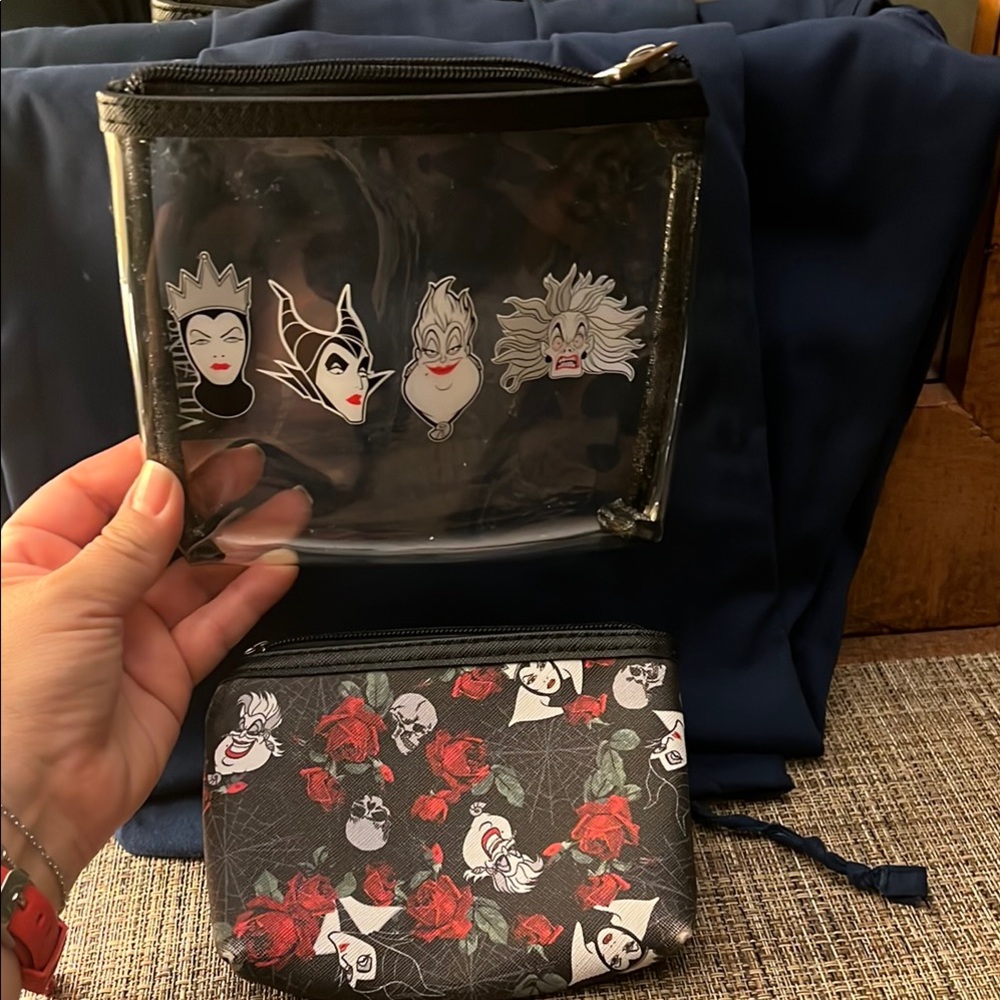 Disney Villains Transparent small Cosmetic Bag Duo